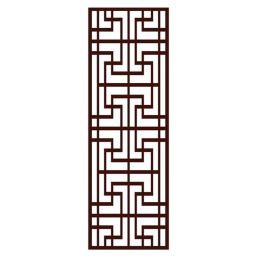 Imitation Redwood Lattice Window Film No Glue Chinese Style Sliding Door Static Window Film Frosted Glass Window Film; 15x39 inch