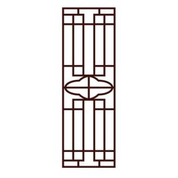 Retro Chinese No Glue Sliding Door Static Film Imitation Redwood Lattice Window Film Frosted Glass Window Film; 15x39 inch