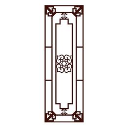 Chinese Privacy Frosted Glass Window Film Imitation Redwood Lattice Window Film No Glue Sliding Door Static Film; 15x39 inch