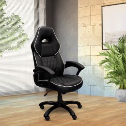 Techni Mobili High Back Executive Sport Race Office Chair; Black