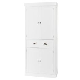 FCH Single Drawer Double Door Storage Cabinet White RT