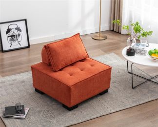 LIVING ROOM OTTOMAN /LAZY CHAIR (Color: Orange)