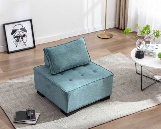LIVING ROOM OTTOMAN /LAZY CHAIR (Color: Teal)